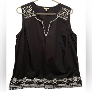 Talbots cotton short sleeve blouse